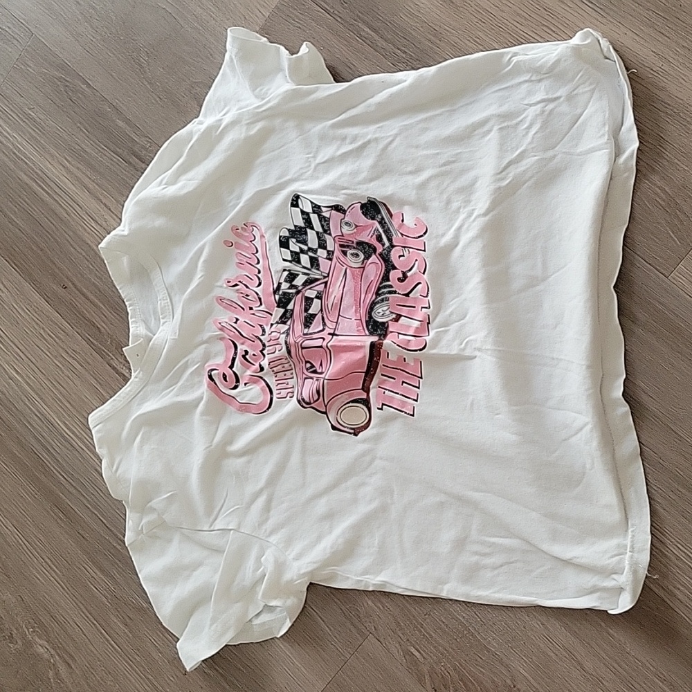 Girls car and letter graphic tee, Size 11-12